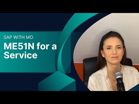 SAP transaction ME51N (create purchase requisition) for a Service