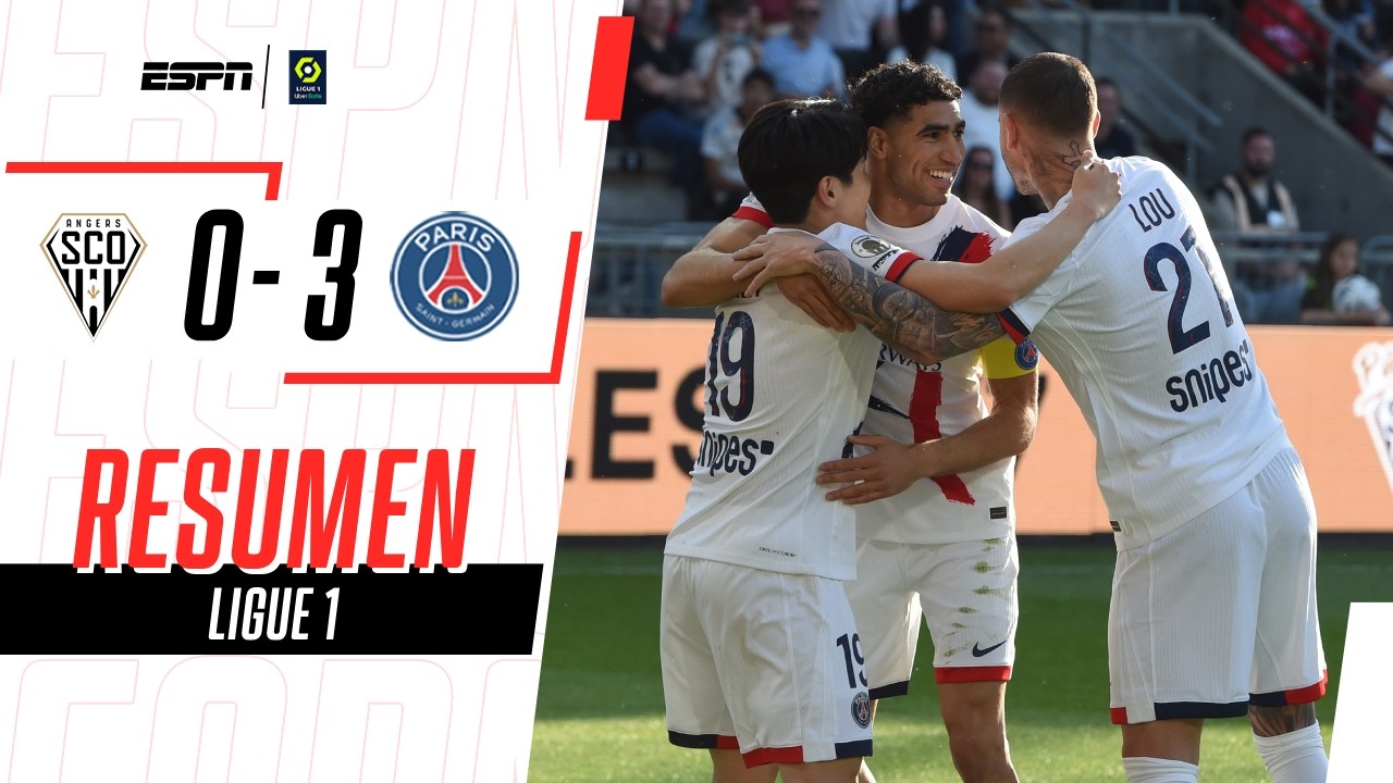 PSG GANÓ, LE SACÓ 6 PUNTOS A LENS EN FRANCIA Y AHORA PIENSA EN EL BAYERN | Angers 0-3 PSG | RESUMEN