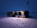 THE FISH HOUSE CAMPER. Hardwater Maiden Voyage. Upper Red lake in MN. Ice Fishing. ICOG. The dogs.