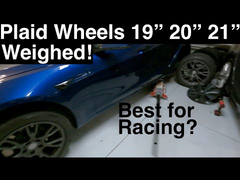 Tesla Plaid Wheels & Tires: 19\" Pirellis vs 21\" Michelins vs 20\" Nittos. Weighed with Full Specs!