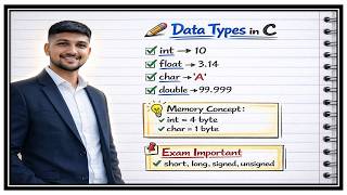 Data Types in C  | Storage + Qualifiers Explained (Hindi)