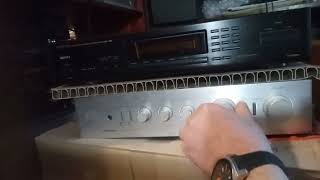 Video thumbnail for vintage amp Pioneer sa 420 first test, Nakamichi SPS7 AS, AIWA XP33 CD portable by museum