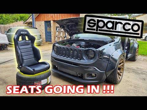 HEMI Swap Jeep Renegade pt. 37 Sparco Seat Installation
