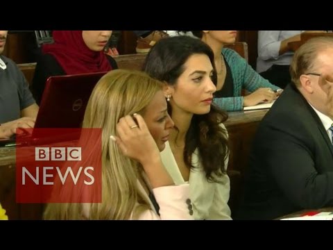 Al-Jazeera trial: Amal Clooney urges pardon for journalists - BBC News