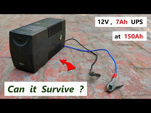 Can a 12V 7Ah UPS Inverter ( 220v ) run with a 14.8V 150Ah Battery ?