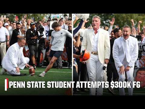 $300K FIELD GOAL 🤯 Soccer player Carson subs in for Pat McAfee's Kicking Contest | College GameDay