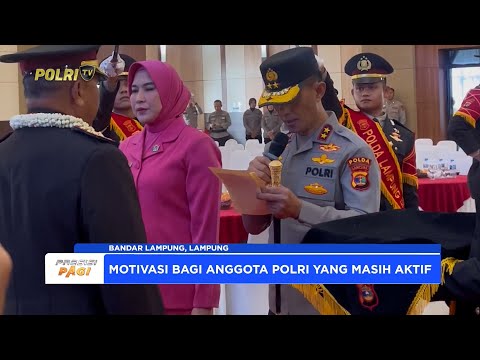KAPOLDA LAMPUNG BERPESAN PENSIUN BUKAN AKHIR SEGALANYA SAAT MELEPAS 101 PERSONEL YANG PURNA TUGAS