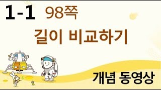 [천재교육] 우등생 해법수학 1-1 개념 강의 (98쪽) 길이 비교하기