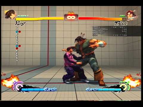 SSF4AE - Yang 500+ combo without using Super