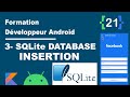 21 SQLite Database En Android Insertion Nouveau Utilisateur Formation Développeur Android