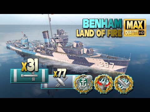Destroyer Benham: 31 torpedo hits - World of Warships