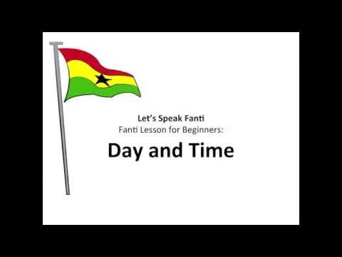 Let's Speak Fanti - Days and Time