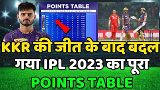 IPL 2023 Today Points Table | KKR vs PBKS After Match Points Table | Ipl 2023 Points Table