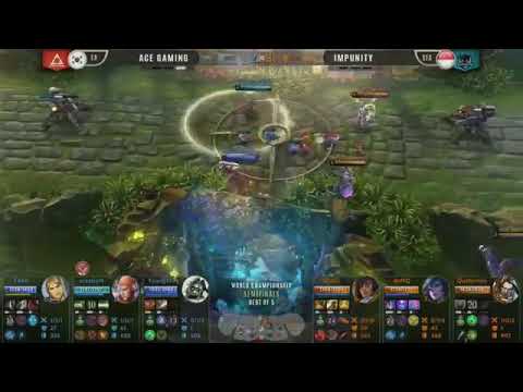 Ace Gaming[EA] vs Impunity[SEA] in Razer 2017 Vainglory world Championship at Singapore Country