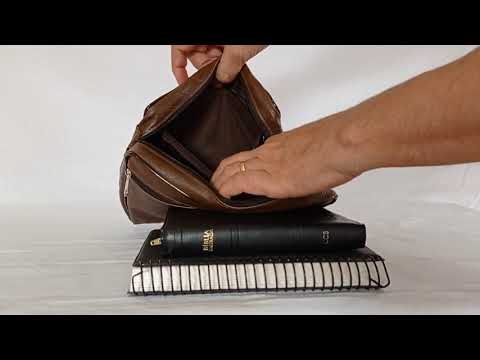 Pasta CCB Tradicional Grande Costurado Marrom 2   R1787 - Musical Rava