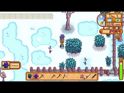 Let's Play Stardew Valley, Closed Caption, No Commentary, Rufus  4th day of winter year 1
