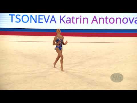 TSONEVA Katrin Antonova (BUL) - 2019 Rhythmic Junior Worlds, Moscow (RUS) - Qualifications Ball