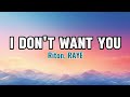 Riton, RAYE - I Don't Want You (Lyrics)