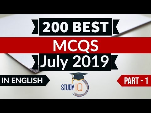 Best 200 JULY 2019 Current Affairs in ENGLISH Part 1 - Finest MCQ for all exams by Study IQ