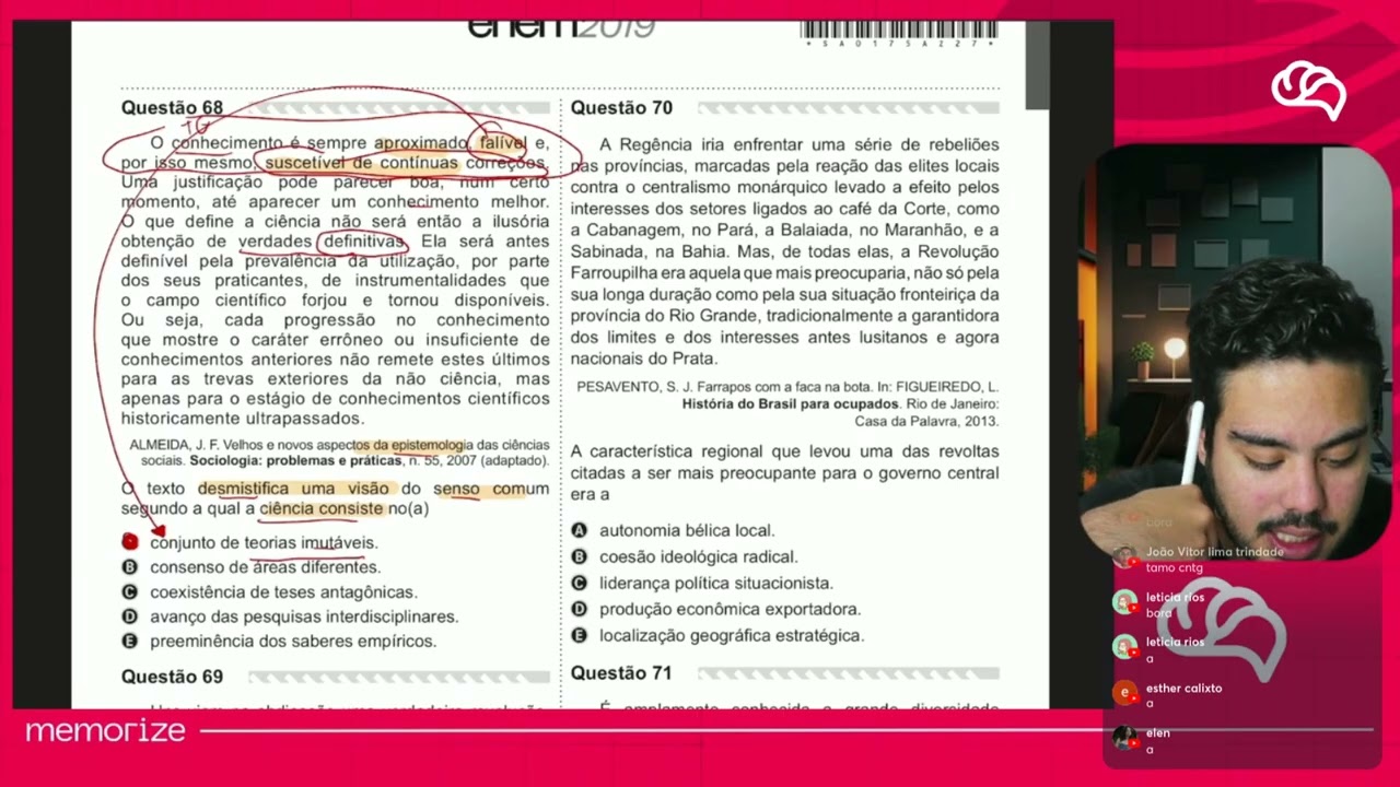 Resolução em Vídeo — Questão 68 ENEM 2019 PPL