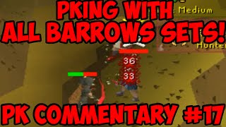 Oldschool Runescape - Full Barrows Set Pking w/ Amulet of the Damned! | 2007 Pk Commentary #17
