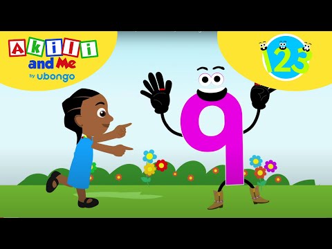 Count to NUMBER 9! Counting Numbers for kids | Akili and Me | Learning videos for toddlers