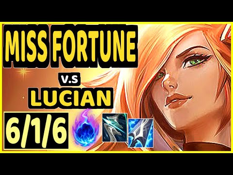 MISS FORTUNE vs LUCIAN - 6/1/6 KDA BOTTOM ADC CHALLENGER GAMEPLAY - KR