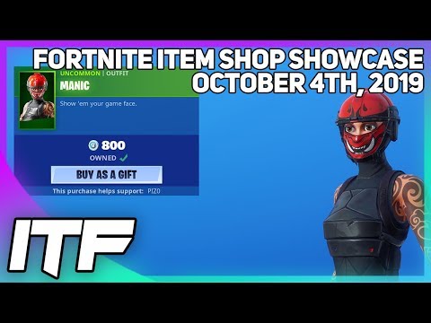 Fortnite Item Shop *NEW* MANIC SKIN! [October 4th, 2019] (Fortnite Battle Royale)