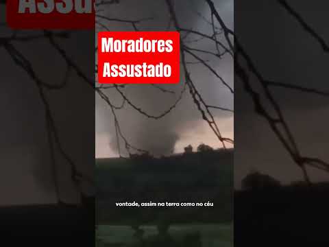 Tornado no RS - Um novo vídeo registrado por moradores de Giruá,.