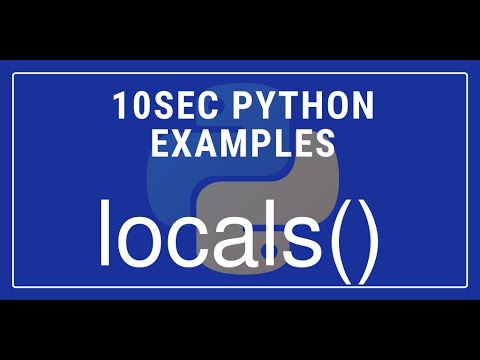 10sec Python Examples Locals Built In Function By Code Recipe
