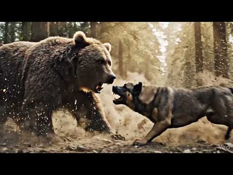 "Bear vs Kangal Dog 🐻🐕 – Epic Wild Battle!"-generated