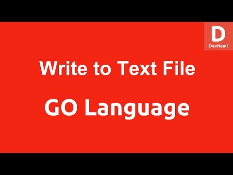 GO Language Programming Write to Text File