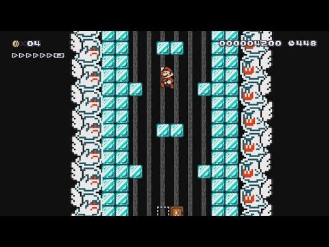 Super Mario Maker - SSW 4-2: Chilly Hallway Chase - By Aiji