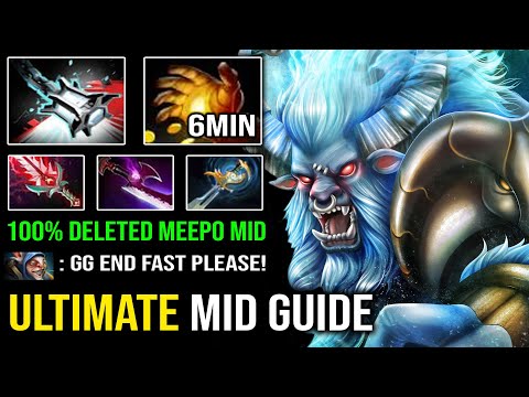 How to Play Mid Spirit Breaker Against Meepo with First Item Midas EZ Passive Farm 25Min GG Dota 2