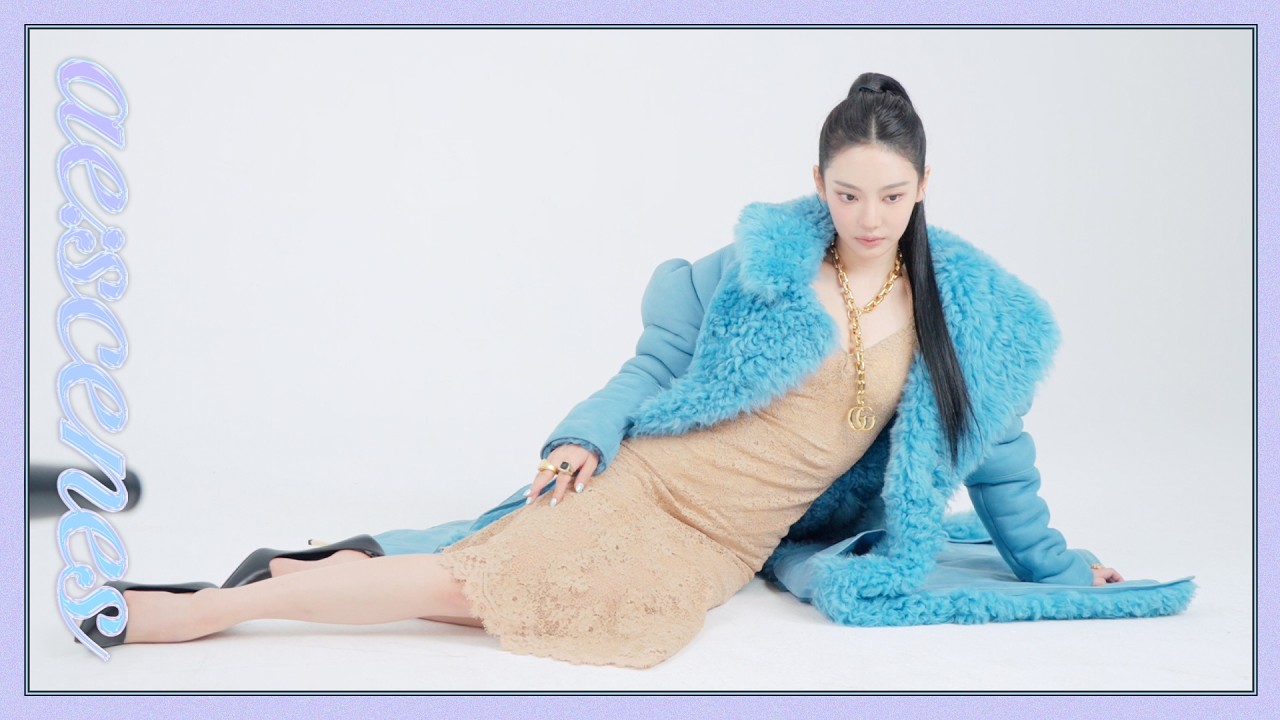 [ae:scenes] 닝이의 요즘 최애 음식과 동물.•♥ | 에스파 닝닝 aespa NINGNING GUCCI DAZED Photoshoot Behind