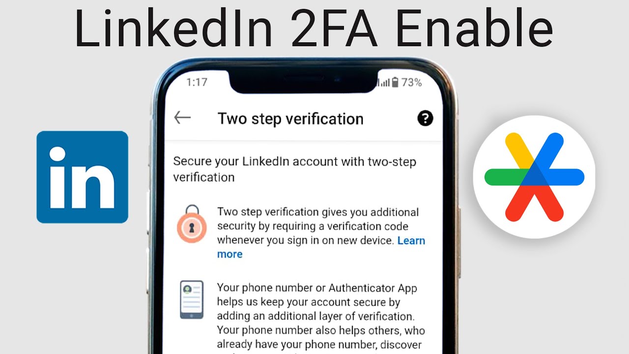 Enable LinkedIn (2FA) with Google Authenticator!
