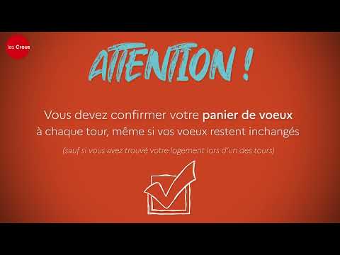 Procédure d'attribution des logements Crous - 2025-2026