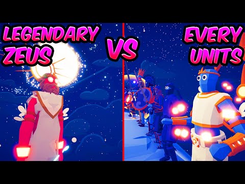 LEGENDARY ZEUS VS EVERY UNİTS! ⚡⚔️😱😱| TABS - Totally Accurate Battle Simulator