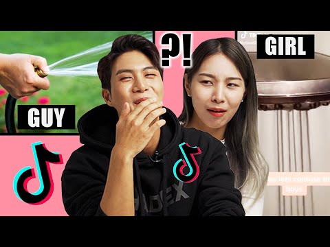 Koreans React to TikToks only GUYS Understand VS GIRLS Understand!!!