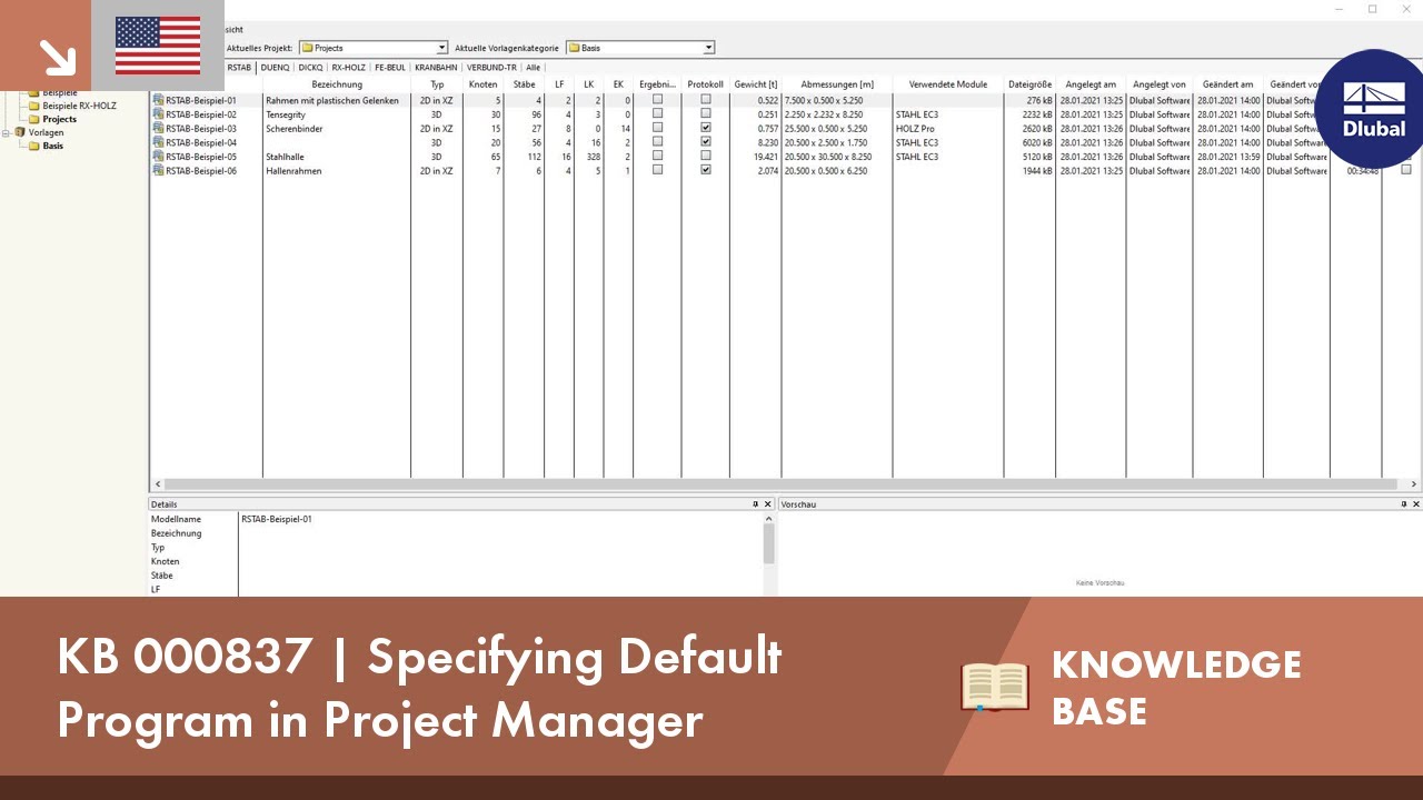 KB 000837 | Specifying Default Program in Project Manager
