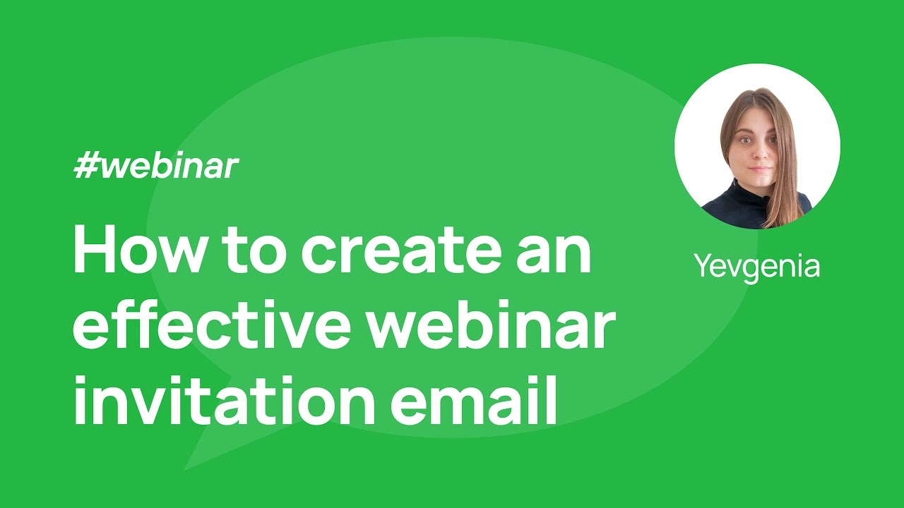 Créer un e-mail d'invitation à un webinaire efficace