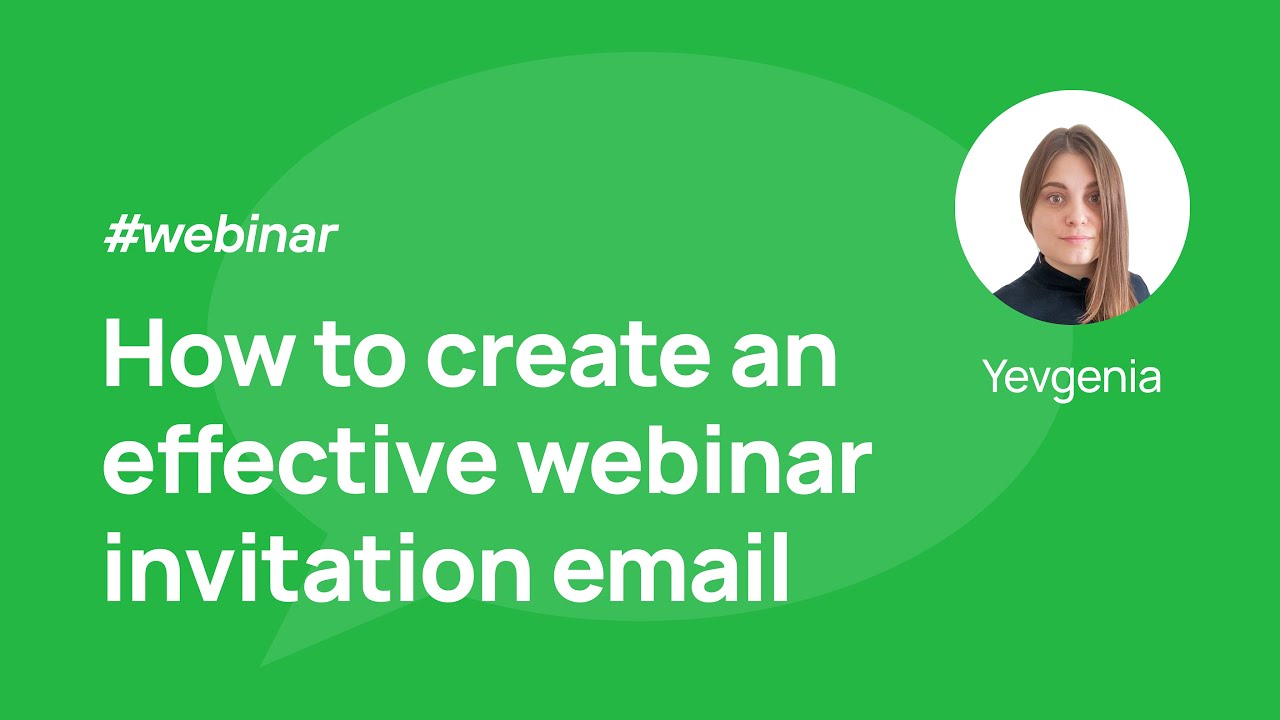 Crea un'efficace e-mail di invito al webinar