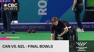 Final bowls in Canada's Para women's pairs sectional match vs. New Zealand at Glasgow 2026