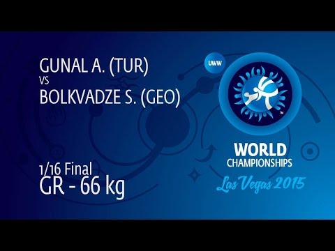 1/16 GR - 66 kg: S. BOLKVADZE (GEO) df. A. GUNAL (TUR), 6-3