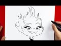 How to Draw Ember - Elemental Movie