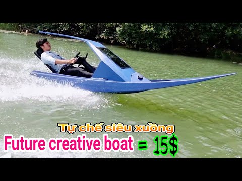 I invent a futuristic boat with materials from the landfill