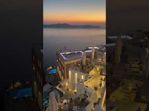 Golden Hour in Santorini 🇬🇷 | Stunning Sunset Views & Evening Life in Paradise #shorts
