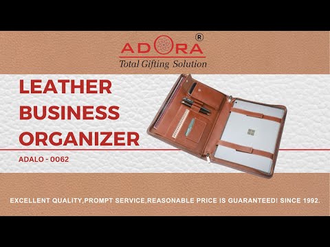 Black high quality pu leather business organizer cover, size...