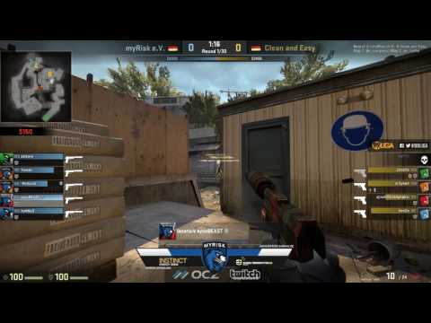 myRisk eV vs. Clean and Easy - 99Damage Liga S5 Div 3.4 - Map 1: de_overpass