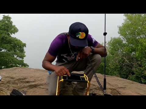 Yaesu FT-857D Man Pack All Band All Mode Doomsday Radio on W4G/NG-004 Blood Mountain Summit SOTA!